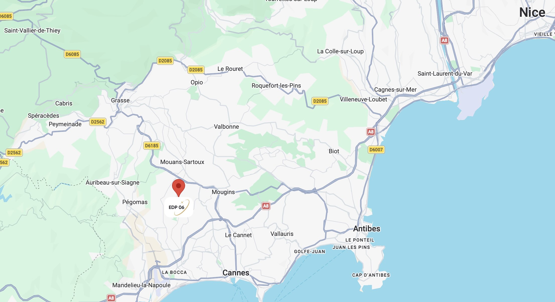 Carte EDP 06 - 1555 Avenue de la Plaine, 06250 Mougins